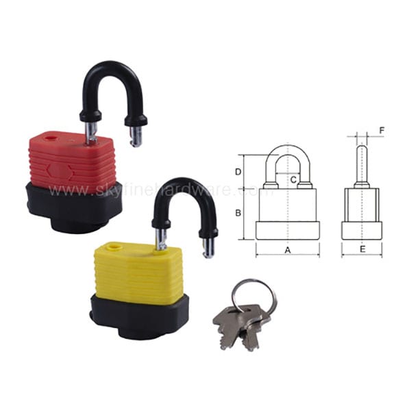 Waterproof laminated padlock